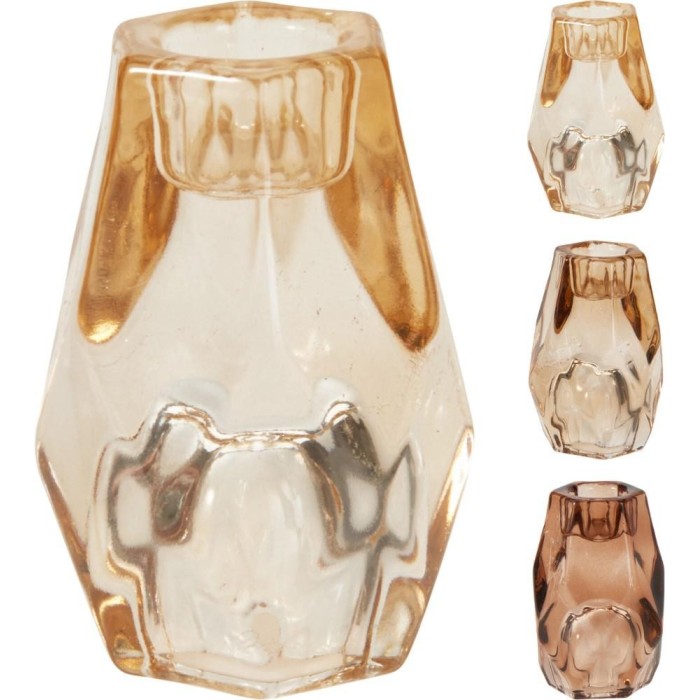 PCANDELA VETRO 5X8CM 3ASS